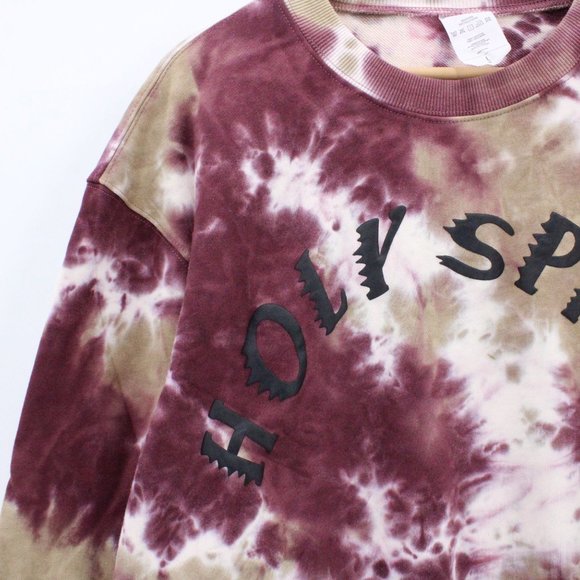 Holy Spirit Sweatshirt Mens Multicolor Tie Dye Sunday Service The Mountain Large - Picture 4 of 8